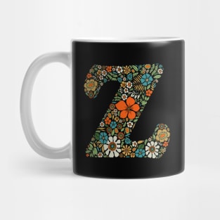 Hippie Floral Letter Z Mug